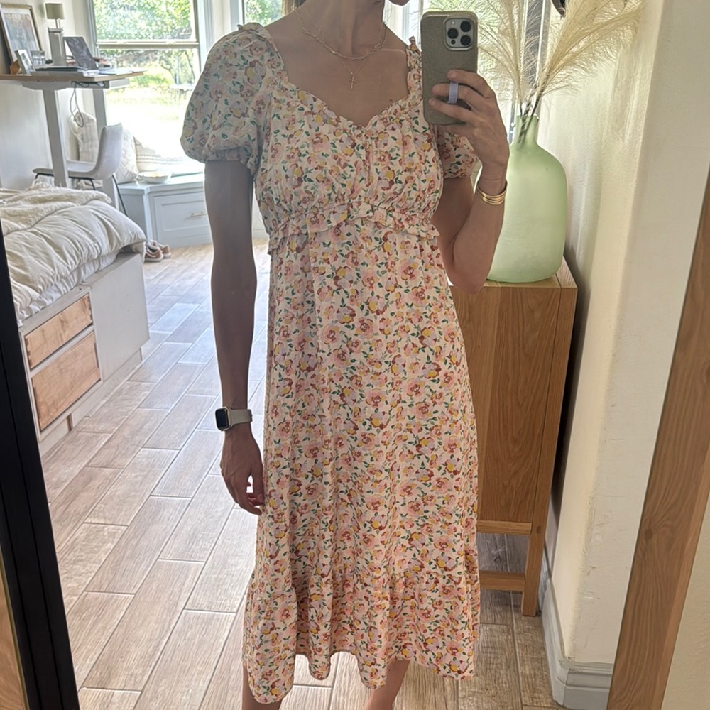 Floral Puff Sleeve Dress
